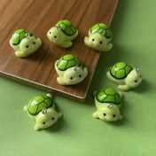 Resim 12 adet Kawaii 3D Kaplumbağa Pendentler, Reçine Karikatür Hayvan Tılsımları, DIY Küpeler, Anahtarlıklar, Takı Yapımı için - Sevimli El Sanatları Aksesuarları 