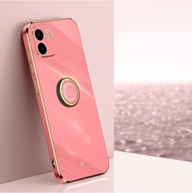 Resim Xiaomi Redmi A1 4g Xınlı Düz Kenar 6d Elektrolizle Tpu Telefon Kılıfı Yüzük Tutucu İle Alıç Kırmızı 