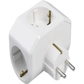 Resim Viko Yonca Plus Beyaz Üçlü Topraklı Priz 90303003-ZM 