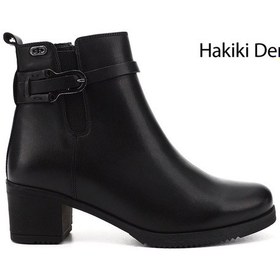 Resim Gönderi R Kadın Siyah Fermuarlı Kalın Topuklu Hakiki Deri Bot Dkzb61351464 Siyah 