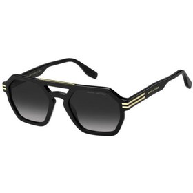 Resim Marc Jacobs Unisex Siyah Organik Degrade (UV) Cam Selüloz Asetat (Selüloid) Kapalı Çerçeve Tasarım Güneş Gözlüğ 