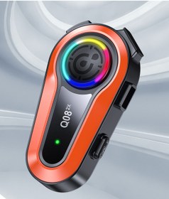 Resim MATECHNO Motorsiklet Kask Interkom Kulaklık Rgb Işık Bluetooth 5.0 Çift Telefon Bağlantı 2x Intercom 
