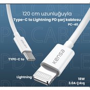 Resim Kensa iphone Uyumlu Usb-C To Lightning Usb Şarj Ve Data Kablosu 