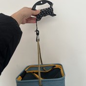 Resim 1 Adet 5m Dayanıklı Balıkçı Kova İpi - Metal Kancalı, Karışmayan Saplı Siyah Tackle Kutusu ve Balıkçılık Ekipmanları İçin 