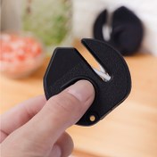 Resim 1 adet Taşınabilir Mini Bıçak Bileme Aleti - Güç Gerektirmez, Seramik Taşı ve Ergonomik Sap ile Hızlı ve Kolay Bileyiş, Dış Mekan, Kamp, Mutfak Kullanımı için Kompakt Dayanıklı Plastik Tasarım 