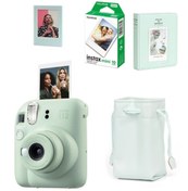 Resim Fujifilm Instax Mini 12 Fotoğraf Makinesi-10lu Film-Büzgülü Kılıf-64lü Albüm ve Mıknatıslı Çerçeve Seti 2 