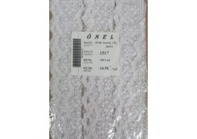 Resim Dantel Polyester Sanal Tül Bant Beyaz 14,50 Metre En 6 cm ON-1517-B 