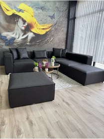 Resim Erduran Mobilya Angelo 6 modül nubuk köşe koltuk takımı 