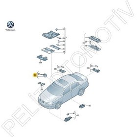 Resim Golf Sunroof Açma Düğmesi 1K0959613A (2004-2009) Gri 