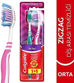 Resim Colgate ZigZag Diş Arası Temizliği 2'li Orta Diş Fırçası 