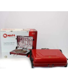 Resim Kırmızı Elektrikli Çiftli Izgara 1200W Üstten Pişirme Büyük Boy 