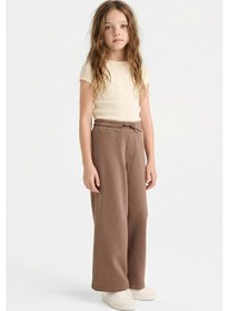 Resim Defacto Kız Çocuk Wide Leg Beli Lastikli Geniş Paça Eşofman Altı D0743a825aubn534 Kahve 