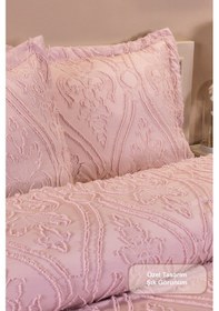 Resim Elart Loren Yatak Örtüsü Seti 220x240 Cm Pudra Pudra 