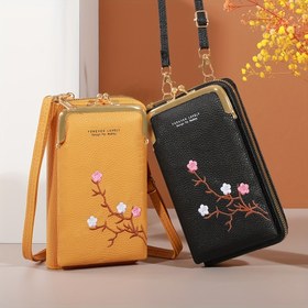 Resim Küçük Çapraz Çanta, Kompakt Kadın Fermuarlı Sikke Cüzdanı. 