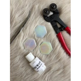 Resim Karsan Mozaik Beyaz Altıgen Sanatsal Mozaik 48X48MM (100GR) 