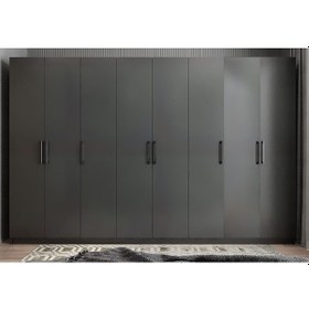 Resim Solo 8 Kapaklı Dolap Gardırop Füme 