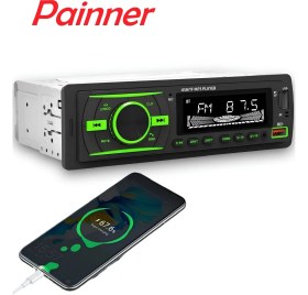 Resim Özgürce Rgb Panel Oto Teyp Bluetooth Sd Aux 7 Renkli Amfi Çıkışlı 