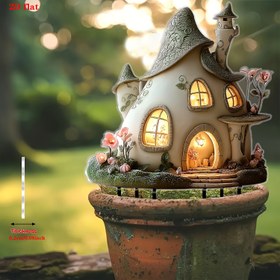 Resim 2D Düz, 1 adet Vintage Peri Masalı Kulübesi Akrilik Reçine Bahçe Tabelası - Sihir Temalı Ayakta Durabilen Dış Mekan Dekoru Çim, Bahçe, Saksı Bitkileri ve Noel / Şükran Günü Partileri için - Kaprisli Hediye Fikri, Bayramlık Dış Mekan Dekoru | Sihir Temalı Dekor | Karmaşık Tasarım, Bahçe Süslemeleri, 2D Düz 
