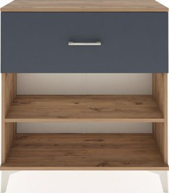 Resim Arges Şifonyer Tek Raflı Tek Çekmeceli 88x30x96 Çam-antrasit Çam 