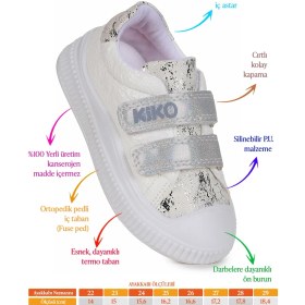 Resim Kiko Kids Glitter Cırtlı Kız Çocuk Günlük Ayakkabı 