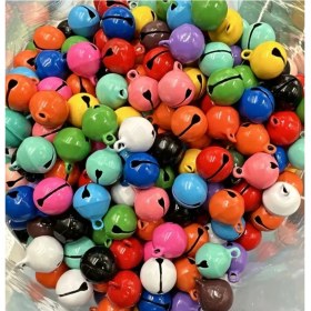 Resim Ozn Aksesuar Turuncu Renk Kulplu Metal Çan 14 mm 20 Adet Amigurumi ve Tasma Zili İçin 