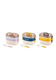 Resim Vagonlife Beslenme Kutusu Lunch Box 1200 Ml 3 Bölmeli Paslanmaz Çelik Bl50251-2 Çok Renkli 