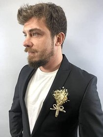 Resim Krem Cipsolu Pamuk Otlu Damat Yaka Çiçeği 10 Adet 