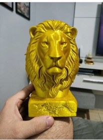 Resim Gold Renk Aslan Heykeli Hediyelik 15 Cm Modern Ev Dekor Ürünü 