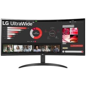 Resim LG 34 inc 34WR50QC-B VA 5MS 100HZ 2XHDMI DP QHD 3440X1440 FREESYNC CURVED VESA SIYAH 