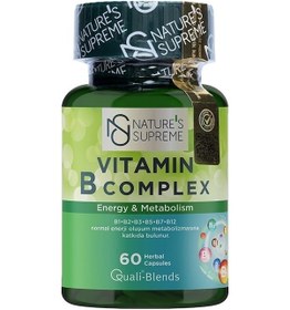 Resim Natures Supreme Vitamin B Complex 60 Kapsül Aromasiz 