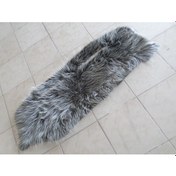 Resim Fiat Fiorino Uyumlu Torpido Örtüsü Peluş Kumaş Siyah Gri 