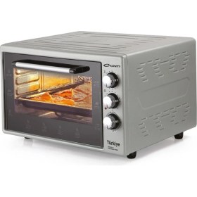 Resim Conti CMF-401 Majestik Midi Fırın 45 lt Gri Renkli Yüksek Isıya Dayanıklı Temperli Cam 