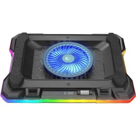 Resim Rampage Cyclone S49 RGB Fanlı 14"-19'' LED Ekranlı Notebook Soğutucu 