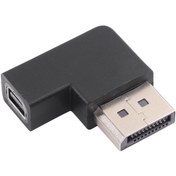 Resim Dp1.4 8K Displayport Erkek Mini Kadın Dirsek Dönüştürücü Adaptörü 