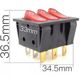 Resim Genel Markalar 9 Bacaklı Üçlü Soba Anahtarı 220V Işıklı 