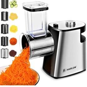 Resim HARLEM 1500W 6 Başlıklı Çok Fonksiyonlu Sebze ve Meyve Doğrayıcı + Patates Dilimleyici Rondo 