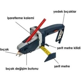 Resim Rox 0124 Portatif Alçı Plaka Ölçme Kesme ve Işaretleme Aleti 