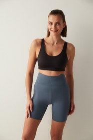 Resim Penti Toparlayıcı Gri Bisikletçi Taytı 