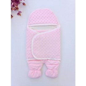 Resim Tomuycuk Topçikli Kız Bebek Ayaklı Kundak Pembe 