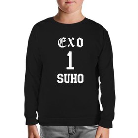 Resim EXO - Suho Siyah Çocuk Sweatshirt 