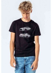 Resim Tshirthane Nissan Gt R Baskılı Unisex Çocuk Siyah Tshirt 