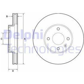 Resim DELPHI BG4671C Fren Diski Takım Boyalı Chevrolet Aveo T300 256Mm 03/11- Ön 