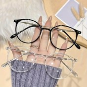 Resim 2'li Unisex Klasik Yuvarlak Çerçeve Dekoratif Düz Gözlük Seti, Çift & Arkadaş Tarzı, Retro Kolej Tarzı Sevimli Gözlük Çerçeveleri, Sevgililer Günü Hediye Seti, Moda Tutkunları, Şık Çerçeveler, Hafif Yapı, Dayanıklı Gözlük, Trend Çerçeveler 