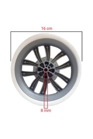 Resim MFS Sessiz Pazar Arabası Tekerleği Her Modele Uyumlu Pazar Arabası Tekeri ( 2 Adet ) 