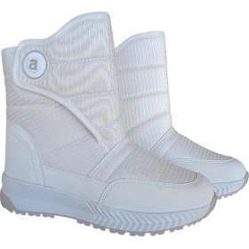 Resim Liger Cırtlı Kadın Kar Botu Beyaz 