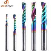 Resim Dreanique 1 adet Yüksek Kaliteli DLC Kaplamalı Karbür Spiral Uçlu Freze - Tek Flüt, 3.175mm / 4mm / 6mm Şaftlı CNC Oyma ve Ahşap İşleme için - Akrilik, PVC, MDF ve Daha Fazlası için Hassas Kesme Aracı, Cnc Oyma Aracı | Tek Flüt Tasarımı | Dayanıklı Uçlu Frezeler, Drainque 