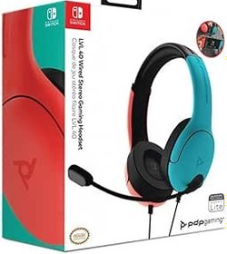 Resim PDP Gaming LVL40 Stereo Kulaklık, Nintendo Switch için Mikrofonlu - PC, iPad, Mac, Dizüstü Bilgisayar Uyumlu - Gürültü Önleyici Mikrofon, Hafif, Yumuşak Konfor Kulak Üstü, 3,5 mm Jack - Neon 