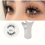 Resim 5D Manyetik Yeniden Kullanılabilir Kirpikler, Yapıştırıcısız, Göz Dostu, Rahat ve Doğal Görünüm, Kolay Taşınabilir. Set İçerisinde Manyetik Kirpik Uygulama Aparatı Dahil, İş ve Günlük Kullanım için Mükemmel 