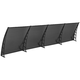 Resim Cosmos Kapı Pencere Üstü Pratik Sundurma 105x480 - Siyah Siyah 