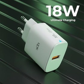 Resim LinkTech C304 18W QC3.0 USB Şarj Adaptörü Beyaz 